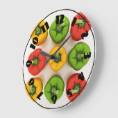 ピーマンの時計 ラージ壁時計 (傾斜)