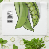 ピーマンガイラストレーション キッチンタオル (折り畳み)