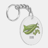ピーマンガイラストレーション キーホルダー (正面左)