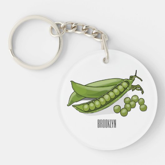 ピーマンガイラストレーション キーホルダー (正面)