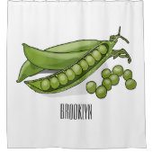 ピーマンガイラストレーション シャワーカーテン (正面)