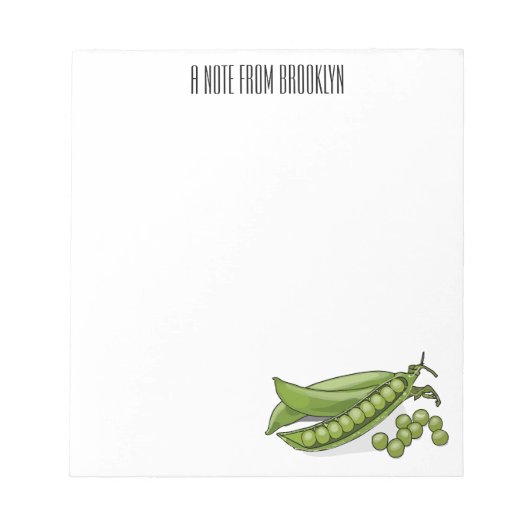 ピーマンガイラストレーション ノートパッド (正面)