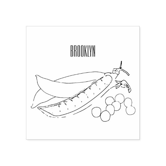 ピーマンガイラストレーション ラバースタンプ (インプリント)