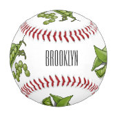 ピーマンガイラストレーション 野球ボール (裏面)