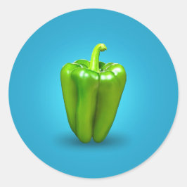 ピーマンクラシック丸ステッカー ラウンドシール