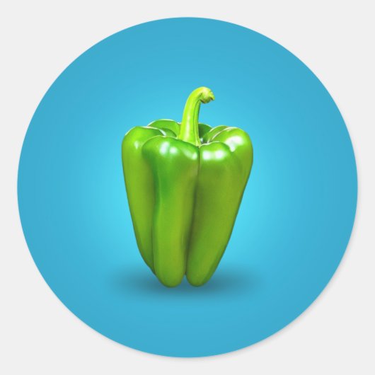 ピーマンクラシック丸ステッカー ラウンドシール (正面)