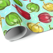 ピーマンパターン包装紙 ラッピングペーパー (ロールコーナー)