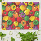 ピーマンパターン キッチンタオル (折り畳み)