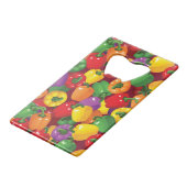 ピーマンパターン クレジットカード栓抜き (正面アングル)