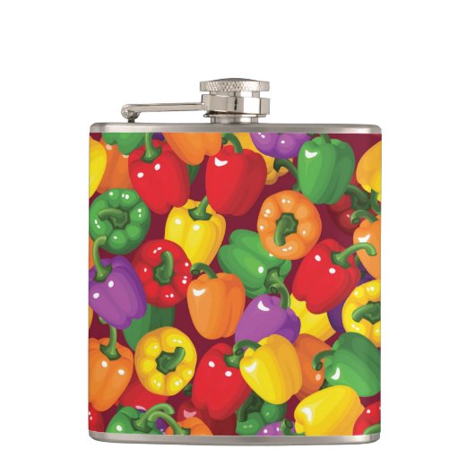 ピーマンパターン フラスク (正面)
