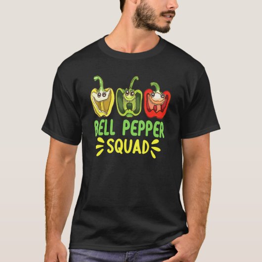 ピーマンパーティー 笑顔の ピーマン 栽培家 Tシャツ (正面)