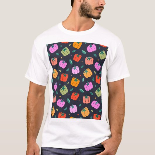 ピーマン手引き野菜 Tシャツ (正面)