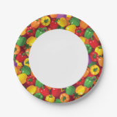 ピーマン模様 ペーパープレート (正面)