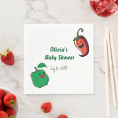 ピーマン赤ちゃんシャワー スタンダードランチョンナプキン (インサイチュ)