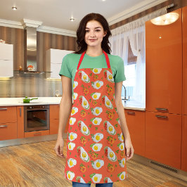 ピーマン赤オレンジの玉揚げ エプロン