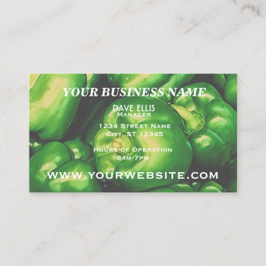 ピーマン農産物事業 名刺 (正面)