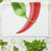 ピーマン2個 キッチンタオル (折り畳み)