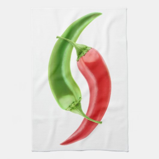 ピーマン2個 キッチンタオル (縦)