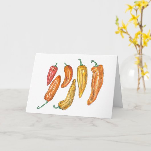 ピーマン カード (黄色い花)