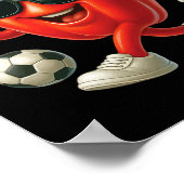 ピーマン サッカー ポスター (角)