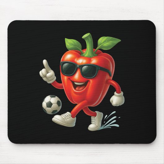 ピーマン サッカー マウスパッド (正面)