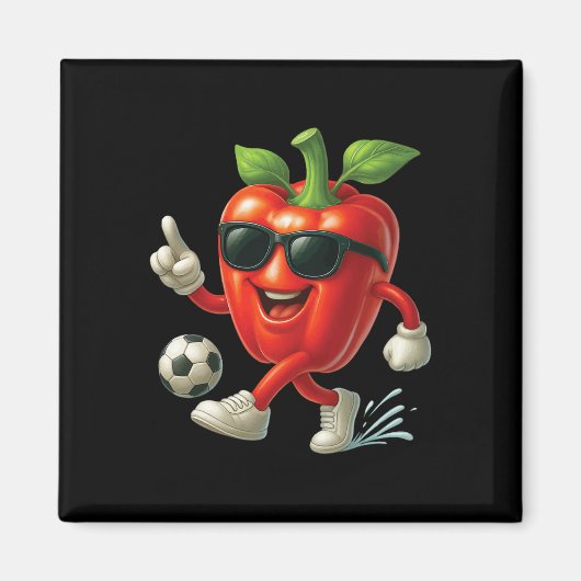 ピーマン サッカー マグネット (正面)