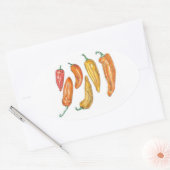 ピーマン 楕円形シール (封筒)