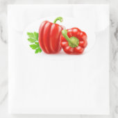 ピーマン 楕円形シール (バッグ)