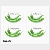 ピーマン 長方形シール (シート)