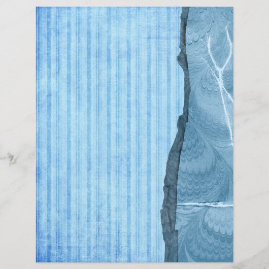 ピーリングストライプのブルースクラップブック紙 (正面)