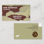 ピーリングプラスター新しい煉瓦細工のハンドマン 名刺 (正面/裏面)