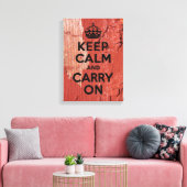 ピーリングレッドバ絵を描ン保ンCalm キャンバスプリント (インサイチュ (リビング))