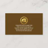 ピーリング木材パネル金ゴールドブ絵を描ラシ 名刺 (裏面)