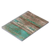 ピーリング痛のある古い茶色の木製の背景 ノートブック (左側)