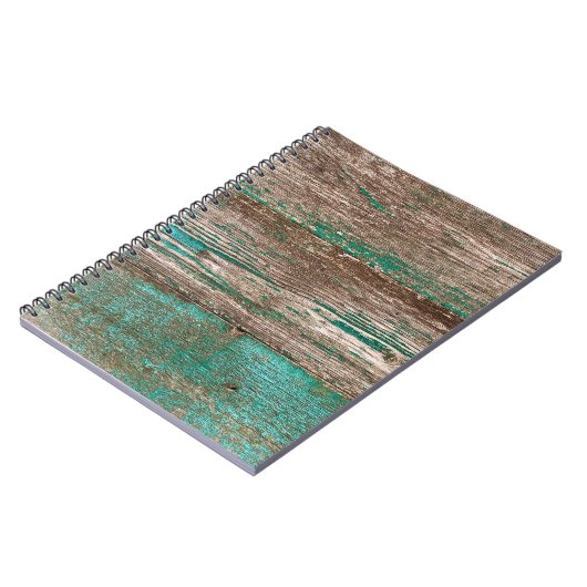 ピーリング痛のある古い茶色の木製の背景 ノートブック (左側)