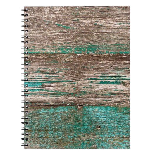 ピーリング痛のある古い茶色の木製の背景 ノートブック (正面)