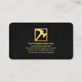 ピーリング絵を描金ゴールドホームオンブラックグランジ 名刺 (裏面)