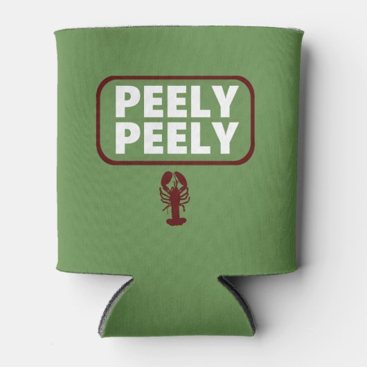 ピーリーおもしろいクロウフィッシュ愛好家ビール缶ホルダー 缶クーラー (正面)