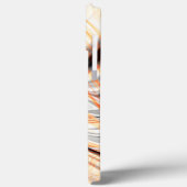 ピーリークリームベージュ、ブラウン、オレンジに波紋を淡い色の付ける Case-Mate iPhoneケース (裏面 / 左)