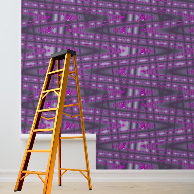 ピールとスティック紫ピンクのジグザグ模様 壁紙 (Peel and Stick Purple Pink zig-zag pattern Wallpaper)