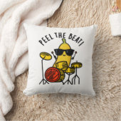 ピールザビートおもしろいバナナドラマー クッション (ブランケット)