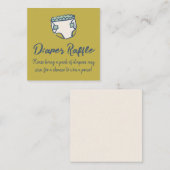 ピーングリーンドゥードルベイビーシャワーディーパーディーパーラッフル エンクロージャーカード (正面/裏面)