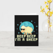 ピーンピープ、僕は羊 - 面白い農場の動物グッズ カード (黄色い花)