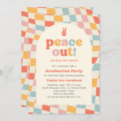 ピーースアウトレトログルービー７０年代卒業パーティー 招待状 (正面/裏面)