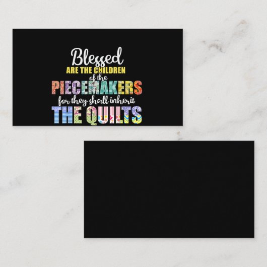 ピー賛美シェメーカーズ児童キルティングクロチェット 名刺 (正面/裏面)