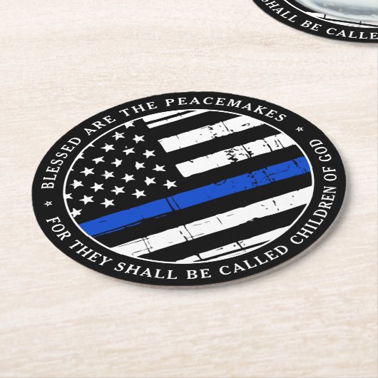 ピー賛美チメーカーの警察パーティー ラウンドペーパーコースター (アングル)