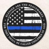 ピー賛美チメーカーの警察パーティー ラウンドペーパーコースター (正面)