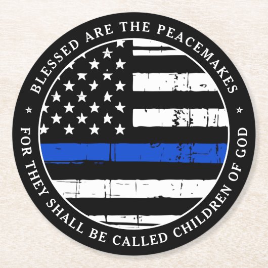 ピー賛美チメーカーの警察パーティー ラウンドペーパーコースター (正面)