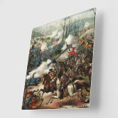 ピー・リッジの戦い スクエア壁時計 (傾斜)