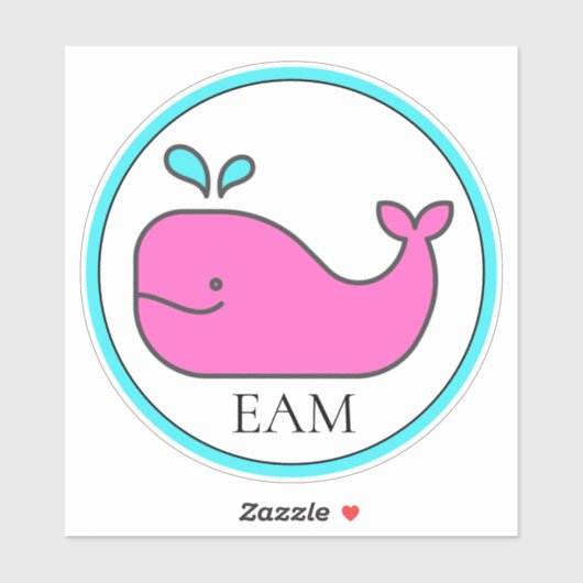 ピ名門私立校風のッ航海のク・アクアホエールモノグラム シール (シート)